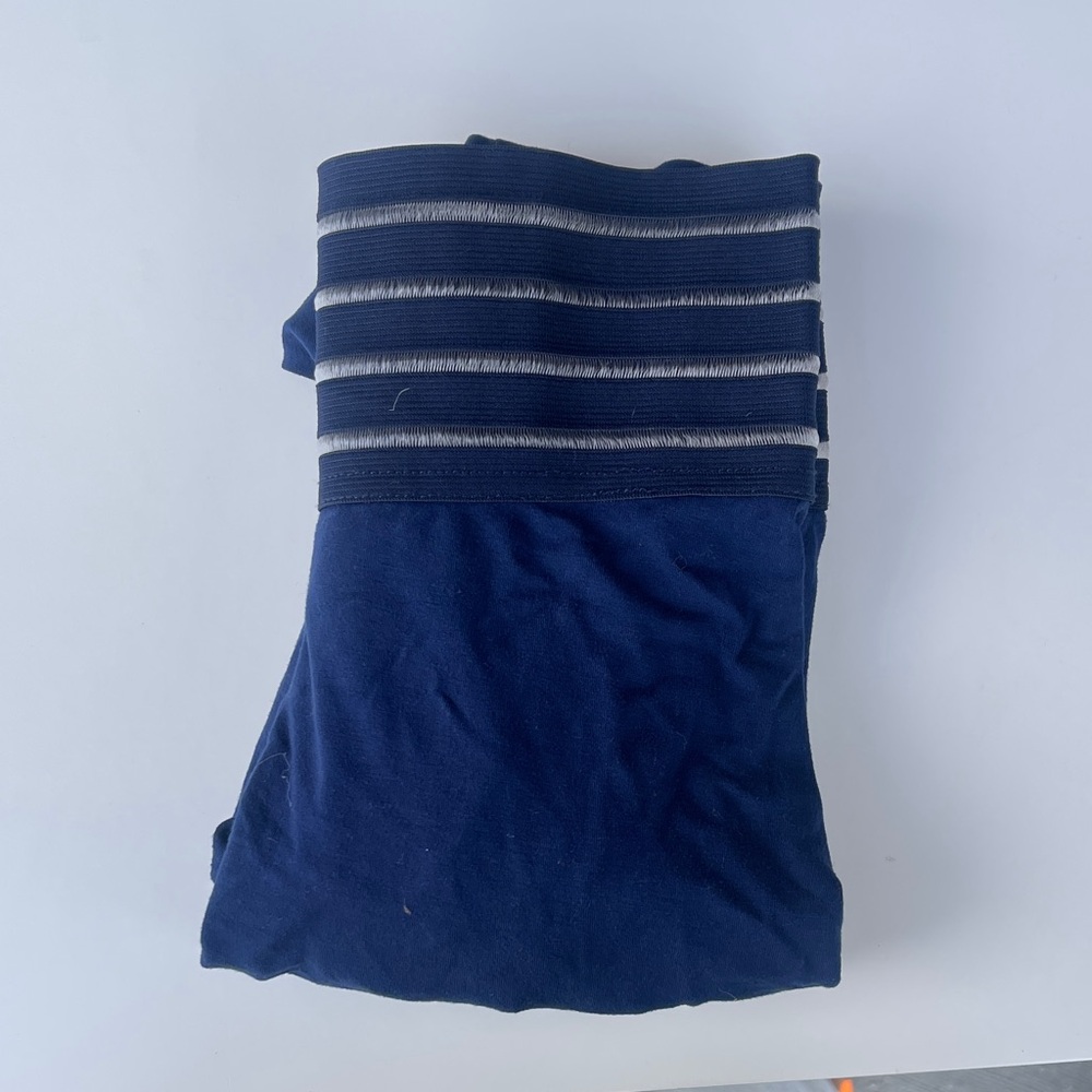 Cute booty Navy Blue Striped legging with transparent waistband